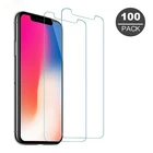100 шт. Защитные пленки для Iphone 11 12 13 Pro Max Mini Xr Xs Max X 7 8 6S Plus Se 2020 тонкое закаленное стекло Прямая поставка
