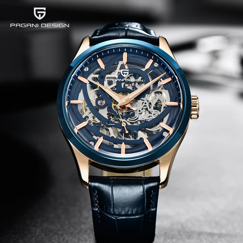 

NEW PAGANI DESIGN 2020 Men's Mechanical Watches For Men blue Leather Watch Waterproof 100M Top Brand Business Steel Wristwatch