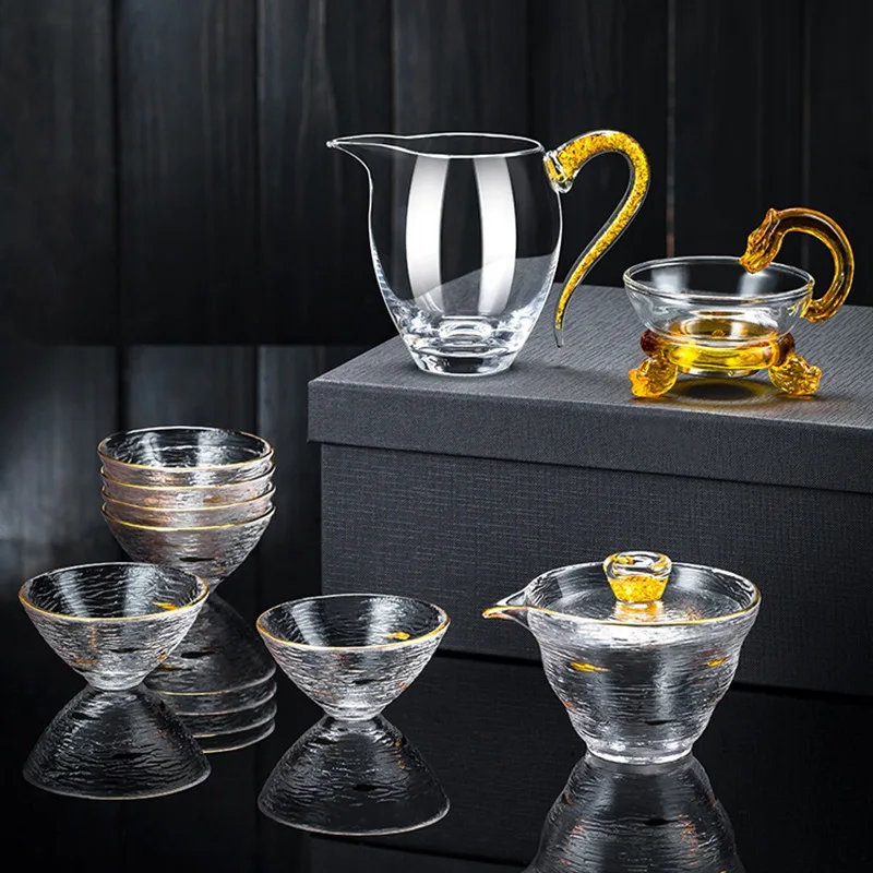 

Glass tea set making gift box