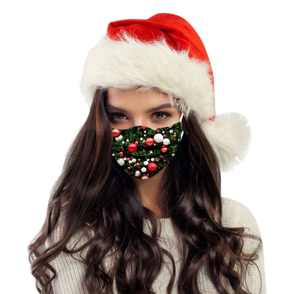 

50pc Disposable Unisex Mask For Adult Printed Christmas Soft Masks For Adults 3-Layer Masks Protective Safety Mascarillas masque