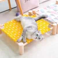 detachable cat bed dog lazy lounger cat house breathable hammock with mat cushion pad for puppy kitten sleeping pet supplies