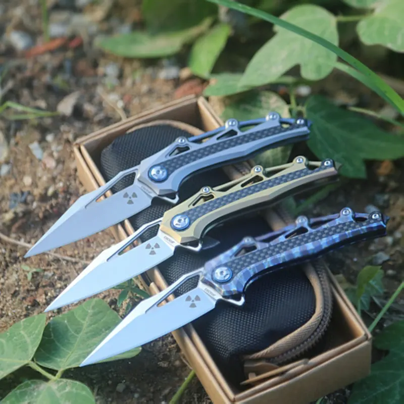 Лезвие из порошковой стали M390 TC4 титановый складной нож углеродного волокна