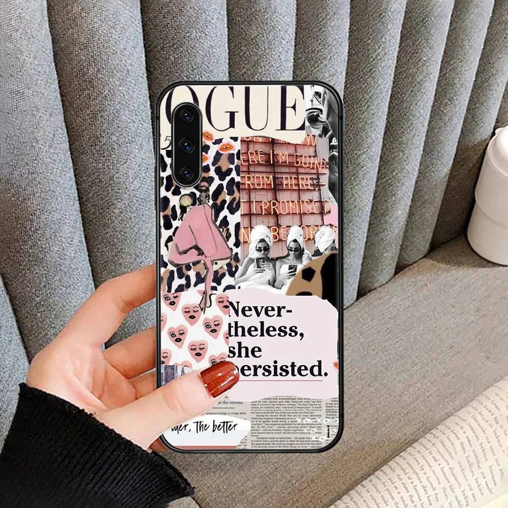 

Fashion VOGUE Charming Girl Magazine Phone Case For For SamSung Galaxy A M 5 8 10 20 30 31 40 50 51 70 71 80 S E Black black