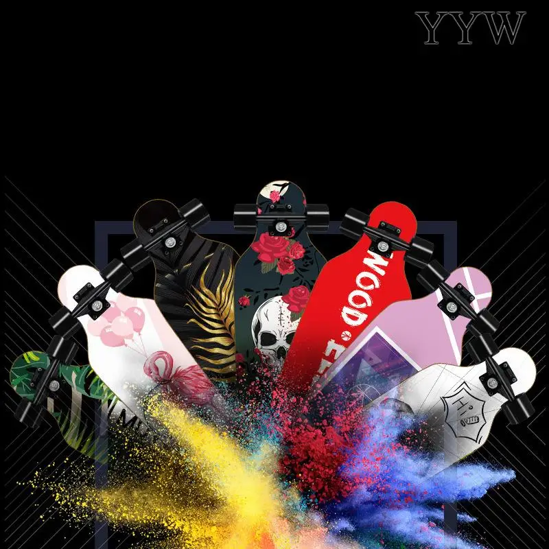 Скейтборд для взрослых Лонгборд Алюминиевый Грузовик картонная коробка Череп