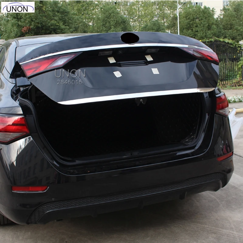 

Для Nissan Sylphy 2020-2021, отделка багажника 14-го поколения, отделка задней двери из нержавеющей стали, модификация автомобильных аксессуаров