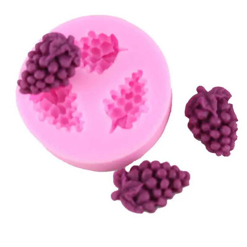 

1 PcsCartoon Silicone Mold Cake Molds Fruit Fondant Moulds Grape Cherry Pineapple Strawberry Shape Mold Soap Chocolate Mould