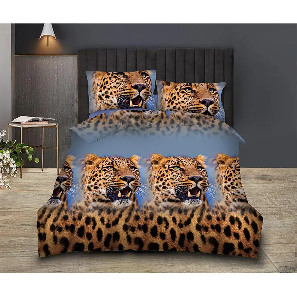 AsyPets 4 шт./компл. модные 3D Животные/Footable печатные простыни пододеяльники наволочки