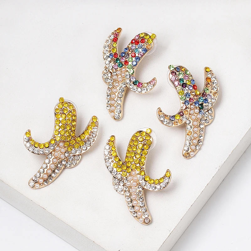 Wholesale JUJIA New Design Colorful Cute Full Glass Ear Accessories Crystal Statement Drop Earrings Fashion Jewelry | Украшения и