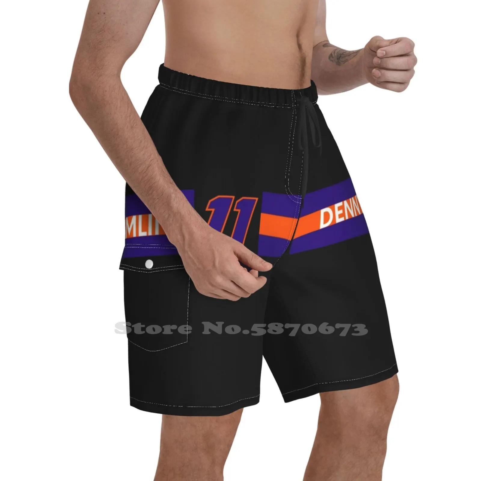

Denny Hamlin 11 дышащие персональные праздничные пляжные шорты Denny Hamlin