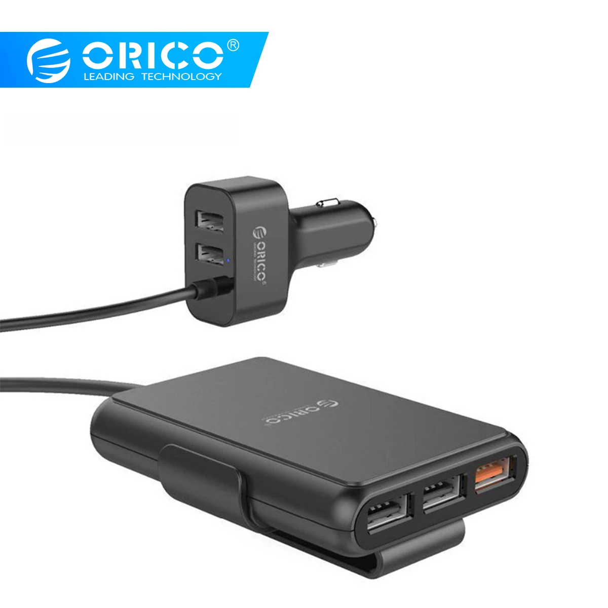 ORICO 5 Порты и разъёмы QC3.0 зарядных порта USB для автомобиля Зарядное устройство Универсальный USB Зарядное устройство с адаптером 52 Вт для MPV Субару Outback автомобиля мобильных телефонов Tablet PC 12 V-24 V