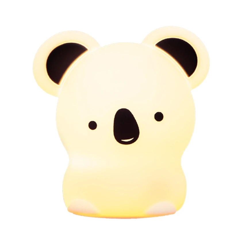 

H7JB Set of 1 Cute Koala Night Light for Kids Color Changing Nightlights with Tap Control Silicone Baby Lights Birthday Gifts