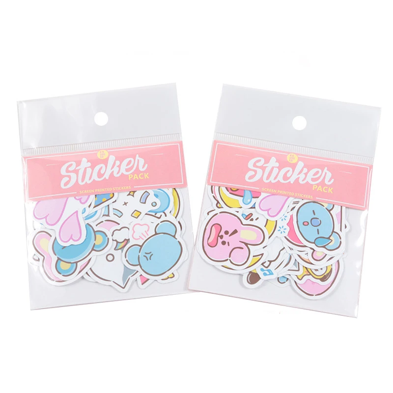 60 шт. BT21 наклейка мультяшная Милая наклейка для домашнего декора DIY Наклейка s багаж ноутбук игрушка для скейтборда Дневник Книга телефон автомобиль