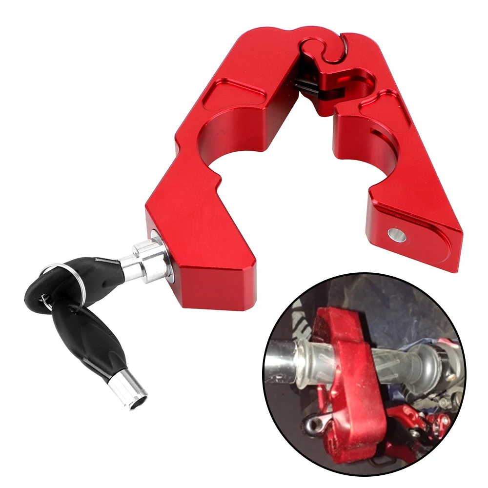 

Anti-theft Motorcycle Grip Lock SecurityFit Scooter ATV Motor Locks Handlebar Handset Brake Lever Disc Locking Safety
