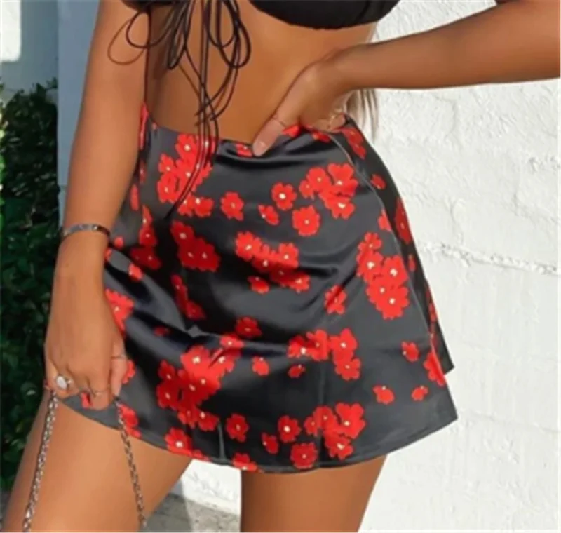 

Women Fashion Print Skirts Ladies Female Stylish Skirts for Party Gathering Wear