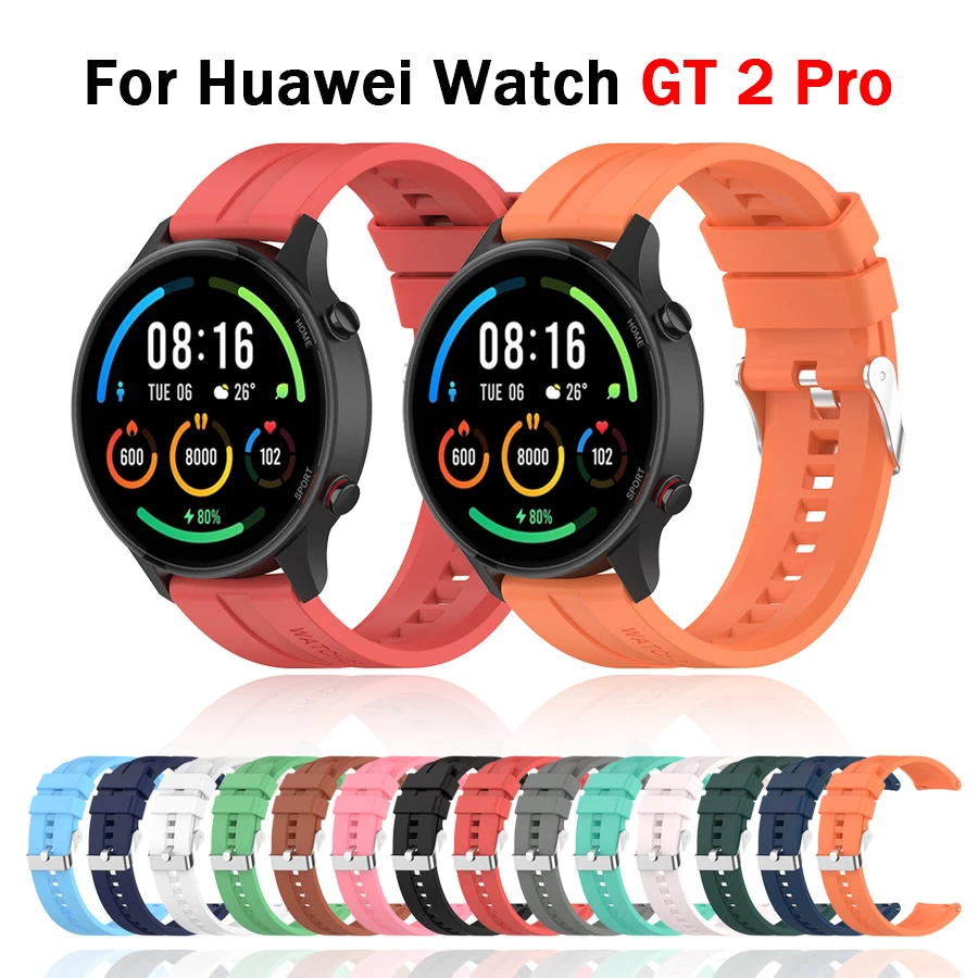 

Мягкий силиконовый ремешок 22 мм для Huawei Watch GT 2 Pro, сменный Браслет для Samsung Galaxy Watch 3 45 мм