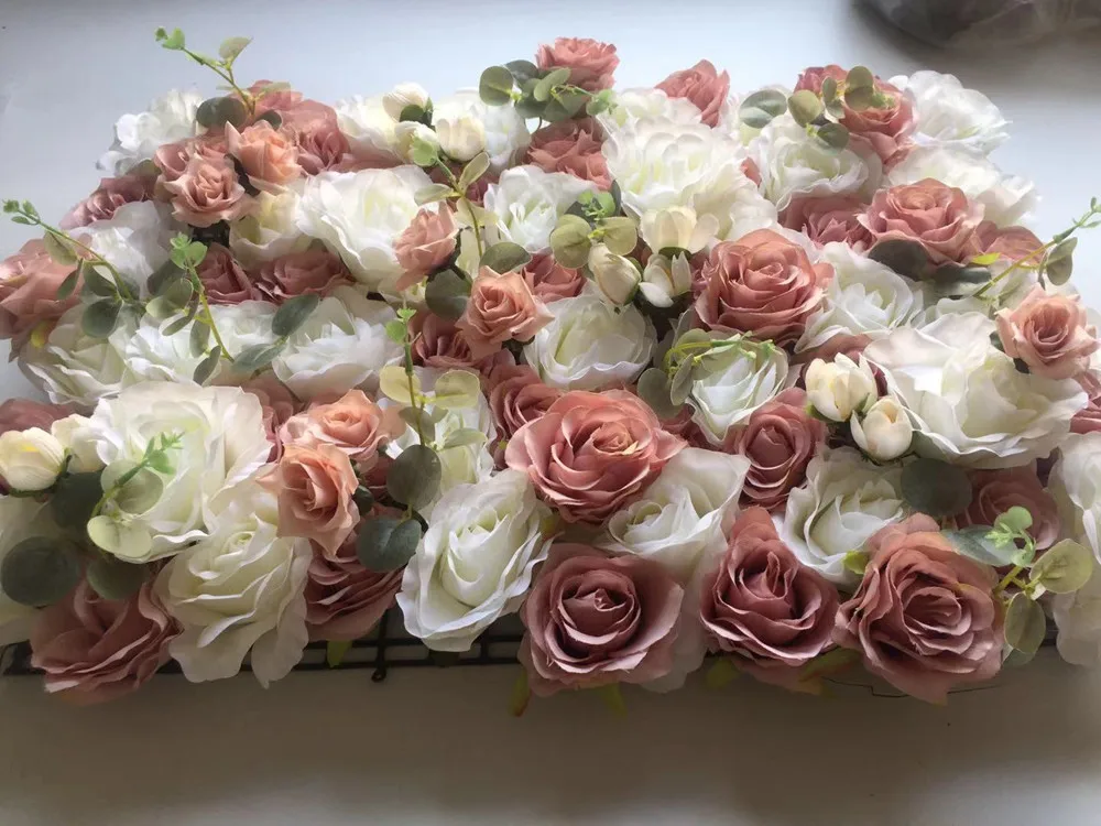 9pcs/lot 3D Artificial flower wall and fake row use Rose new hydrangea for wedding background decoration | Дом и сад