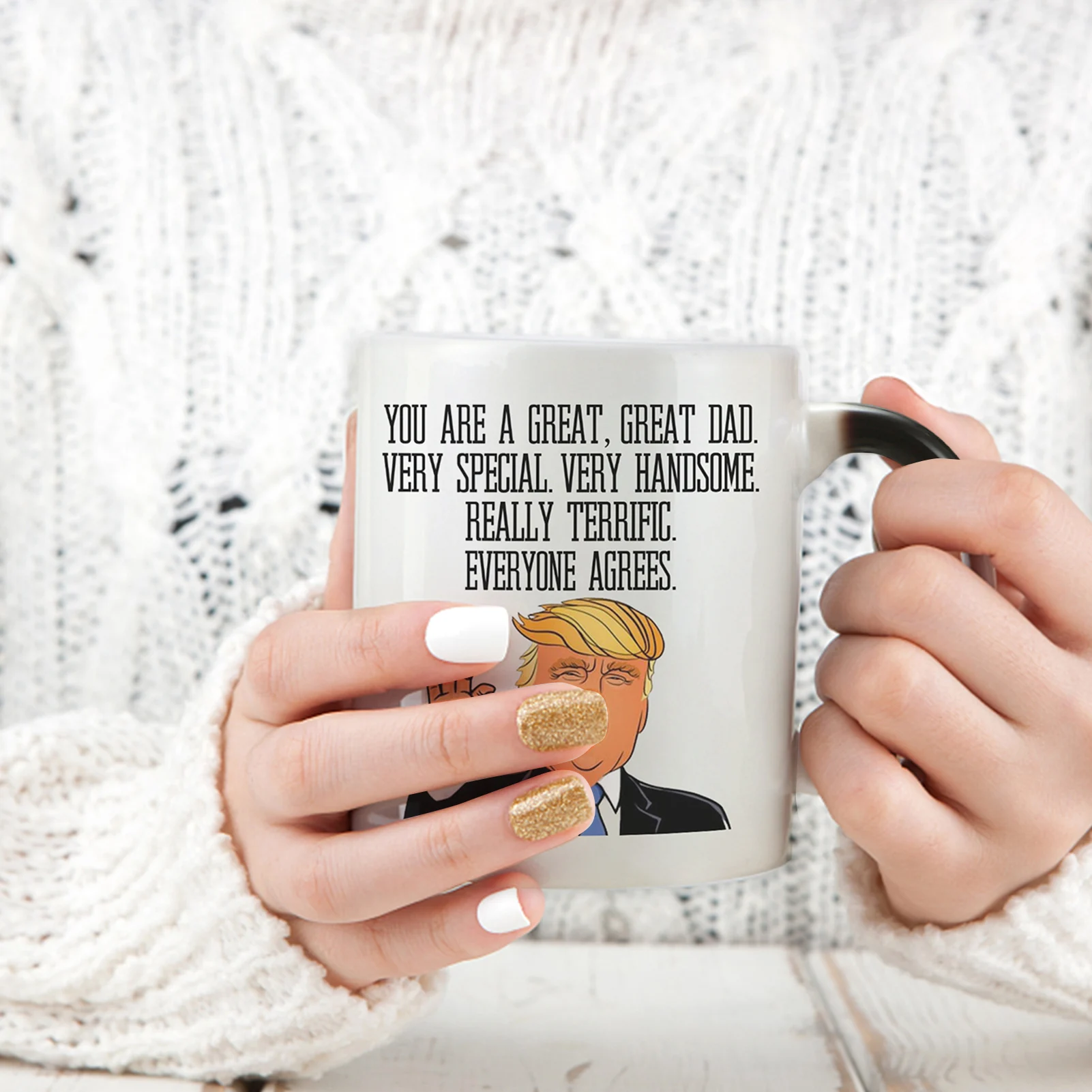 

2020 New 350ml Donald Trump Color Changing Mugs Creative Ceramic Coffee Milk Heat Sensitive Cups Novelty Gift for Children Kids