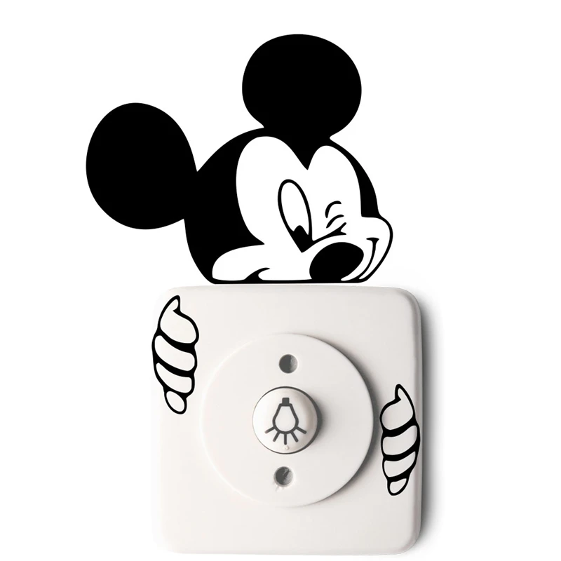 Наклейки с переключателями Диснея Микки и Минни Маус аксессуары для домашнего