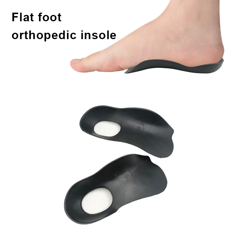 

Unisex Flatfoot Orthotics TPR Large Size Insole For Flat Foot O-shaped Legs Arch Support Plantar Fasciitis Shoes Orthotic Pad