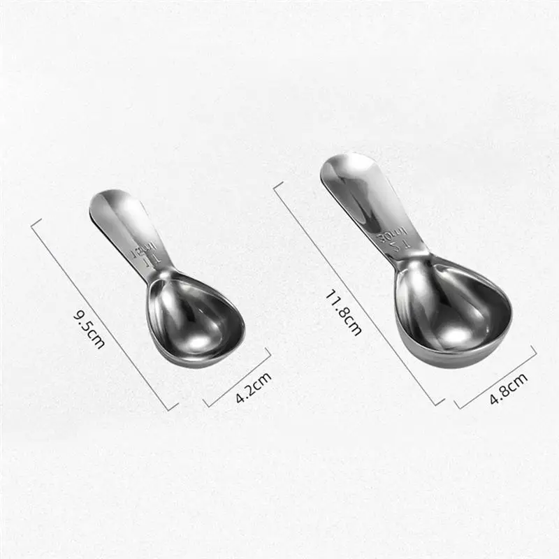 

1pc Metal Measuring Spoon Multifunction Coffee Scoop Stainless Steel Coffee Long Handle Tablespoon Kitchen Tools
