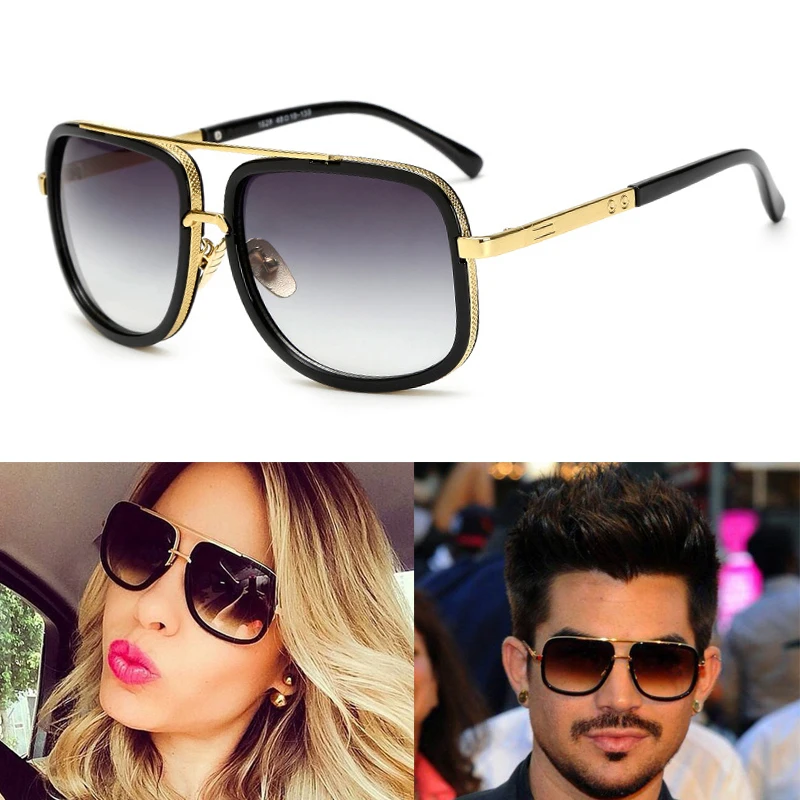 2020 Модные солнцезащитные очки в большой оправе Мужские квадратные модные для