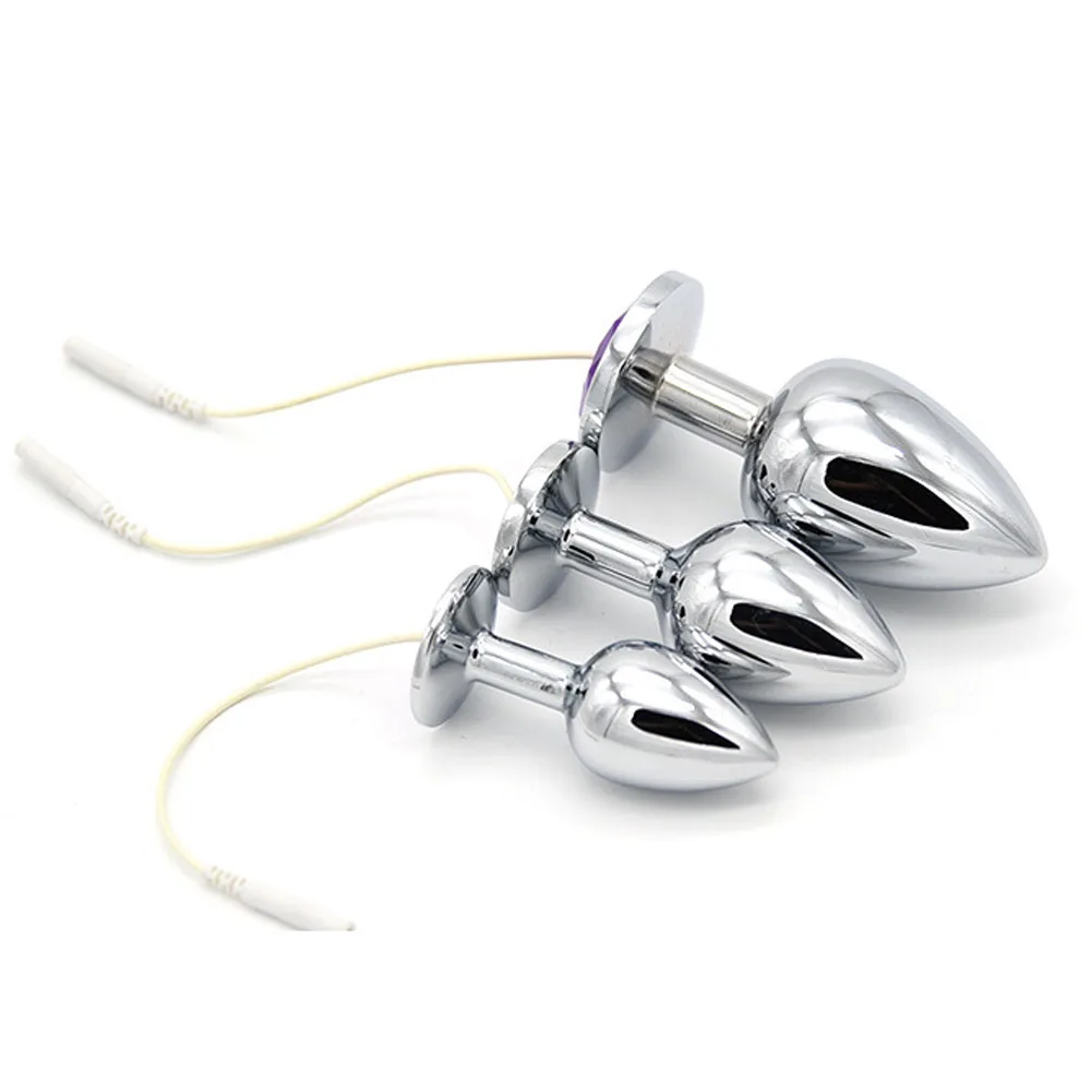 Stainless Steel Anal Plug Electric Shock Anus Accessories Electro Butt Plugs Stimulation Pulse Physiotherapy Massager Sex Toy L1 | Красота и
