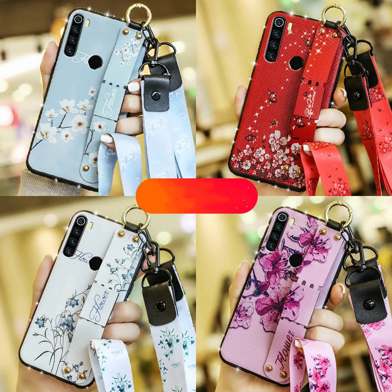 Чехол Teppka для OPPO Realme Q блестщик чехол ремешок браслет тиснение Кронштейн Крышка