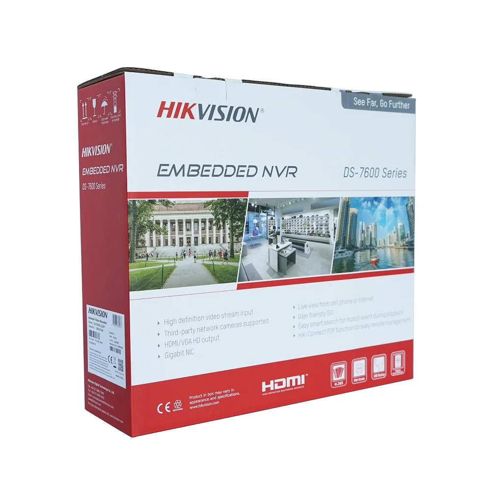 Сетевой видеорегистратор Hikvision 4K H.265 PoE NVR DS-7608NI-Q2/8P для IP-камеры CCTV сетевой с