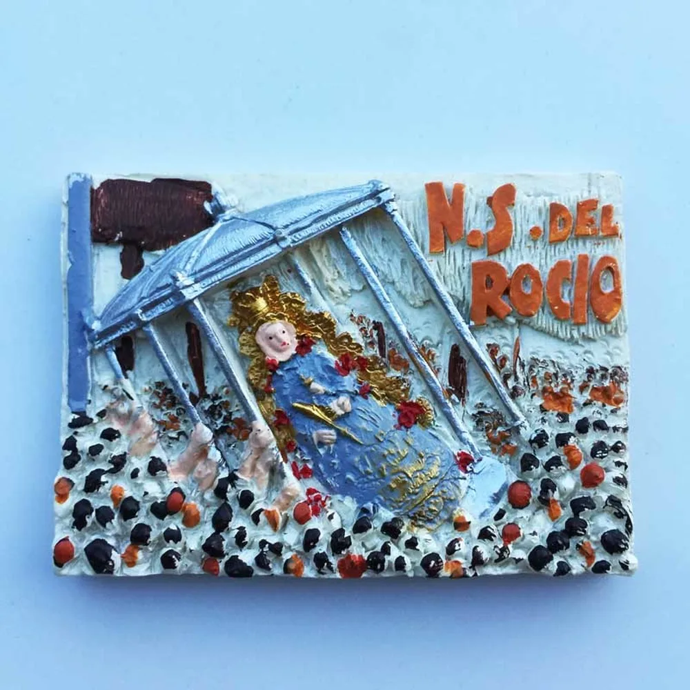 BABELEM высокое качество ручной работы Испания Virgen del Rocio 3D магниты на холодильник