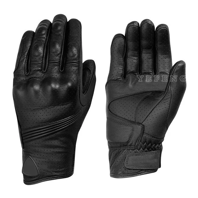 

New Netherlands For Revit Motorcycle Glove Black Genuine Leather Motorbike Gants Moto GP Off Road Racing Gloves Men