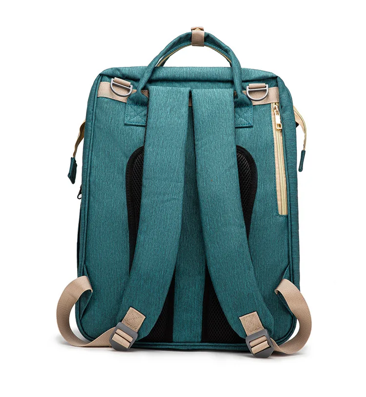 

2in1 Multifunctional Diaper Bag Backpack Travel Portable Large Capacity Shoulder Mommy Folding Crib Bags Waterproof Stylish Pack