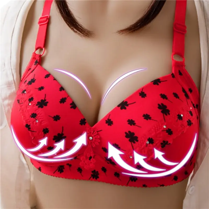 

Plus Size Women Wire Free Bras Lace Sexy Bra Woman Push Up Adjustable Brassiere Femme Seamless Underwear Lady Comfortable Bras