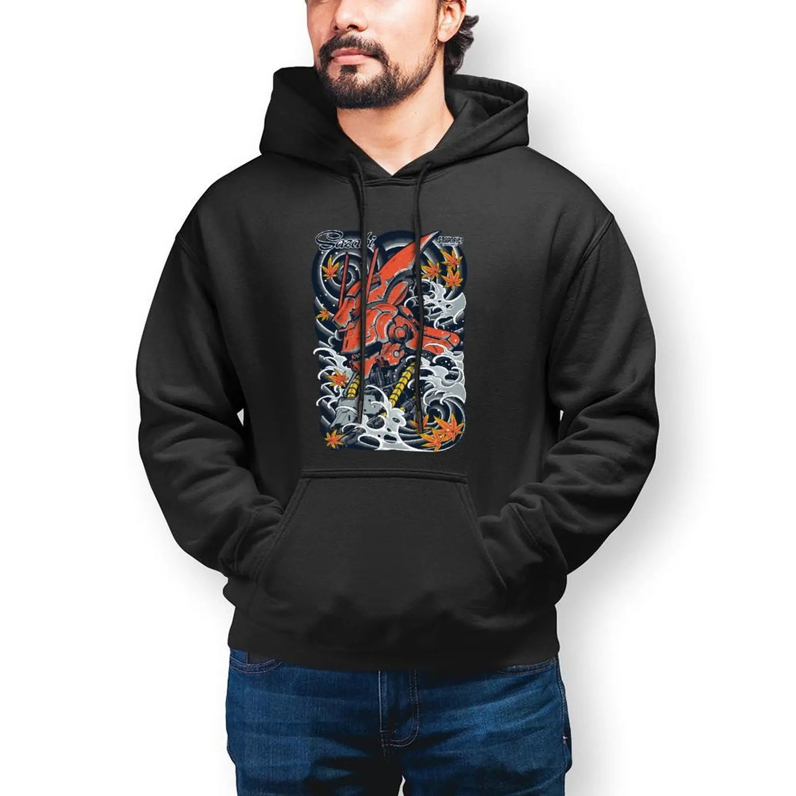 

Bandai Gundam MSN-04 Sazabi Awesome Hoodies Anime Cotton Loose Pullover Hoodie Oversized Stylish Hoodie Mens