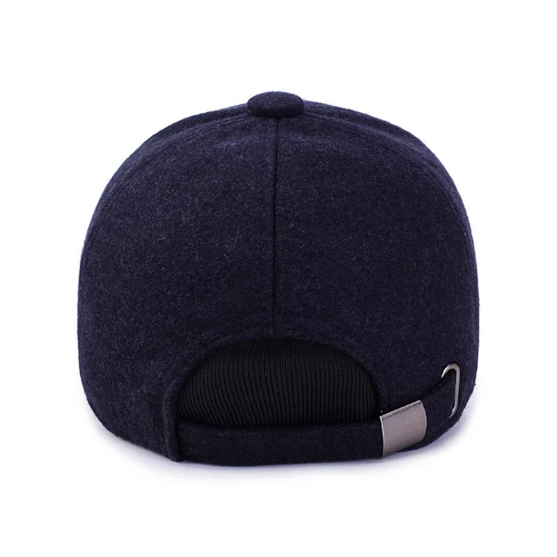 Мужская теплая шапка ушанка однотонная регулируемый размер для осени и зимы