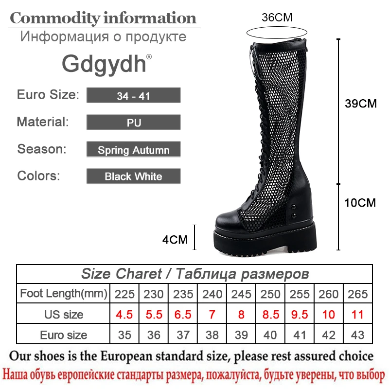 Gdgydh/Новинка Кружевные женские летние сапоги Пикантные до колена Сетчатые с