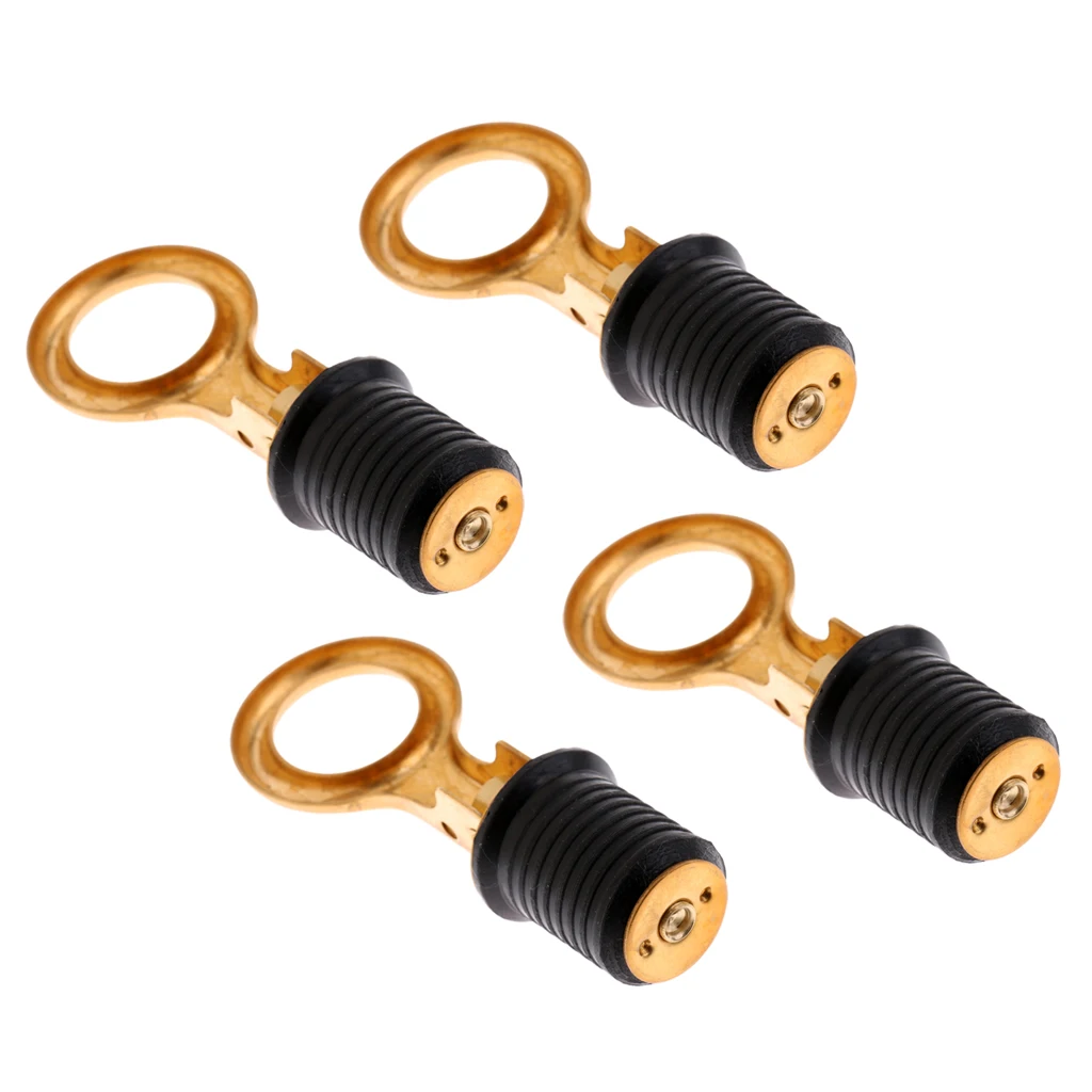 4 Pieces Brass Snap Flip Style Boat Bailer Livewell Hull Drain Plug Fittings | Автомобили и мотоциклы