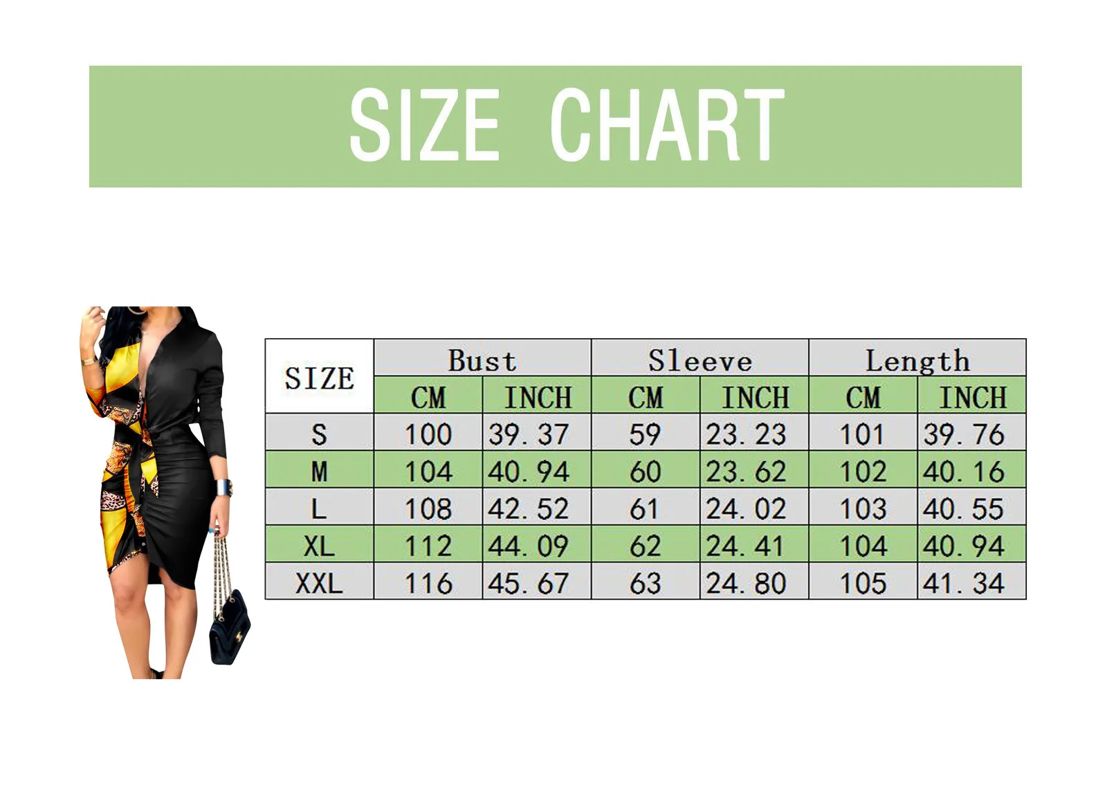 

Dresses For Curvy Womens V-neck Print Buttons Long Sleeves Lace-up Casual Elegant Dress Plus Size Dress
