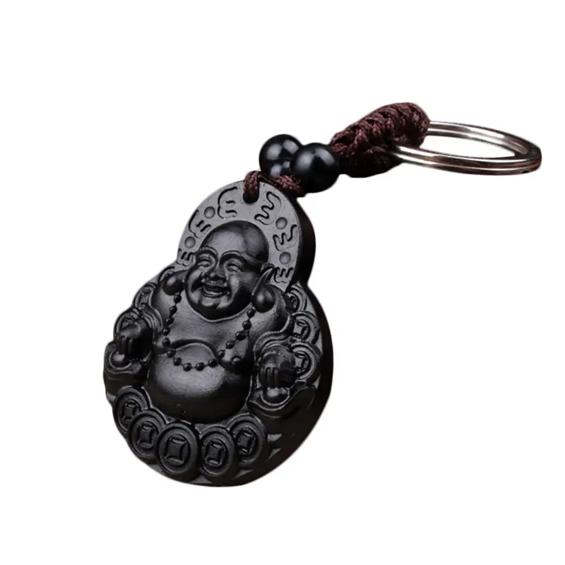 Черный счастливый будда авто брелок кулон красивый орнамент Авто Декор| |