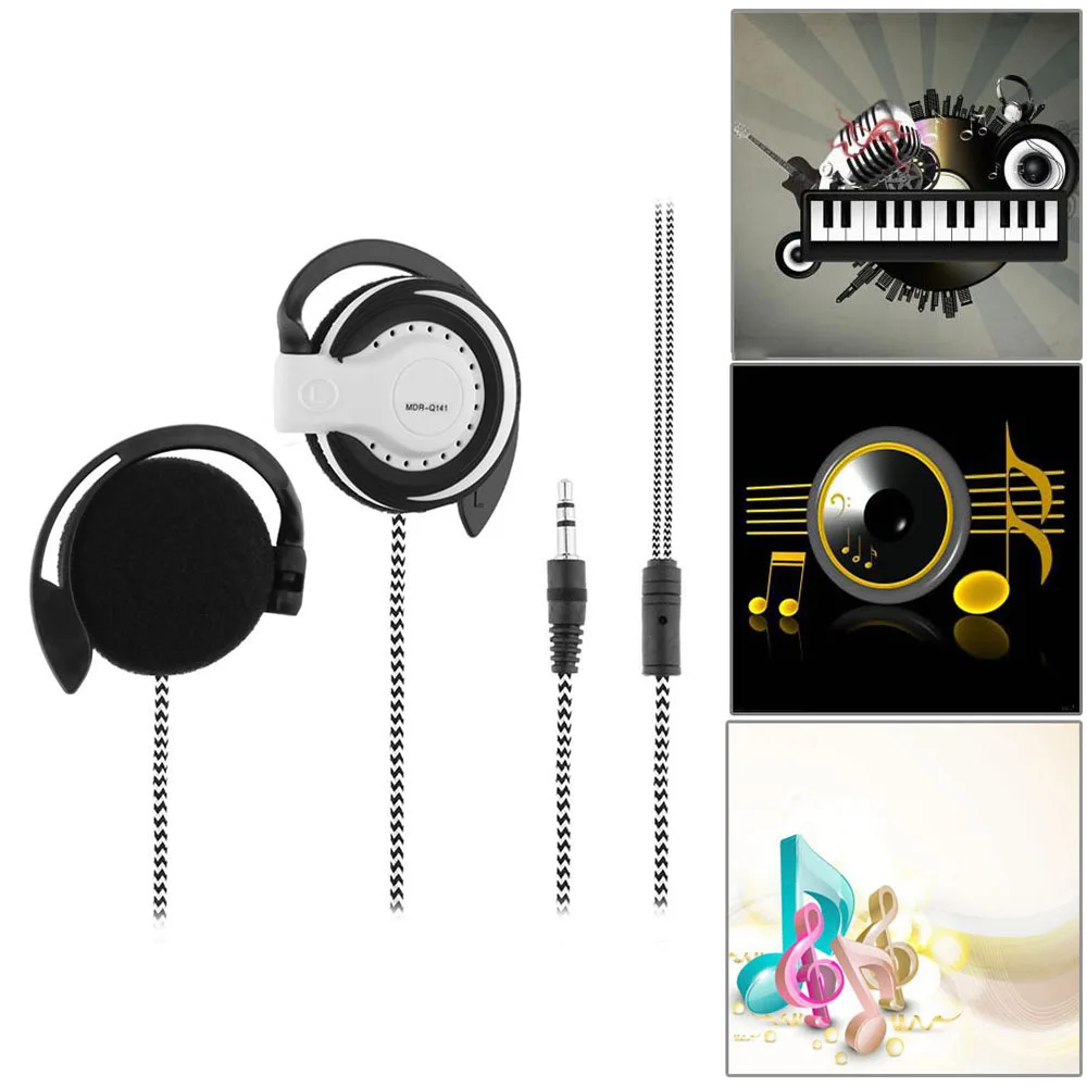 Проводная игровая гарнитура 3 5 мм спортивные наушники вкладыши с крючком 1 метра