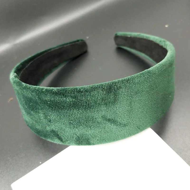 8PC /4cm width Fashion Women Velvet Wide high Quality DIY Hairband Comfortable Headband Simple Black Random Color
