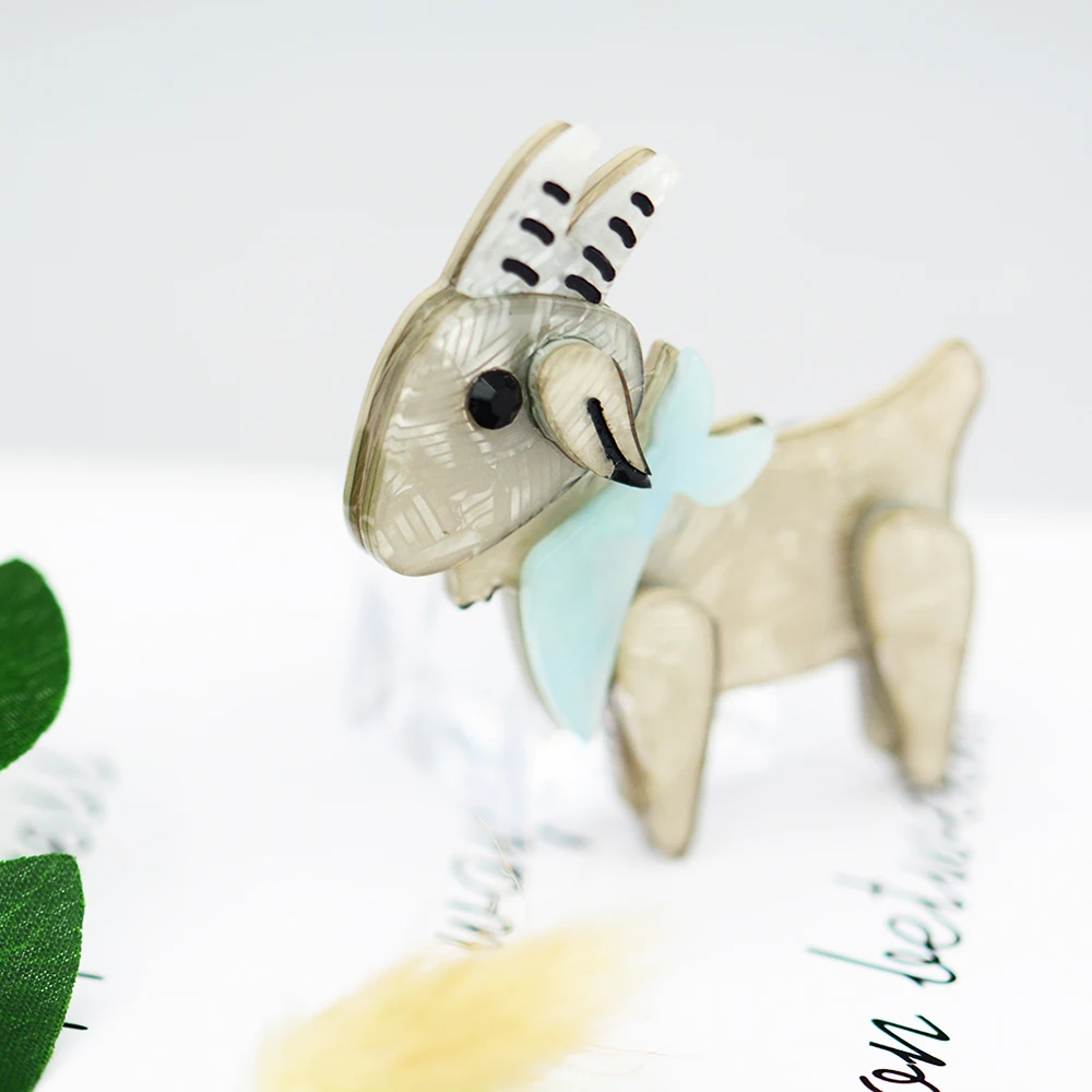 Милая брошь в форме козы OI Акриловые броши животных для женщин мужчин детей