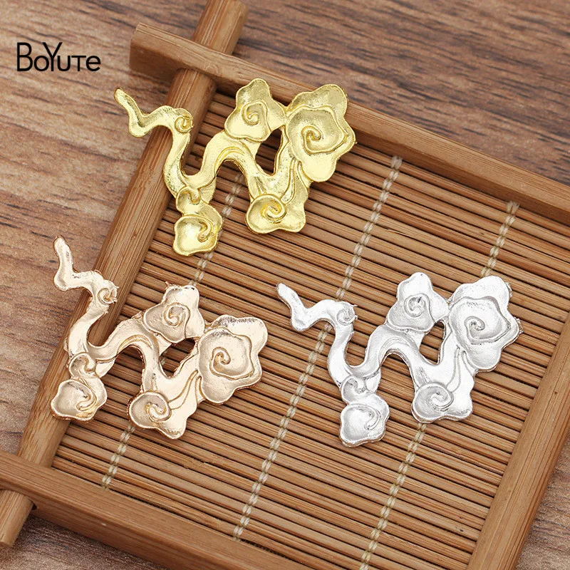 

BoYuTe Wholesale 20Pcs Metal Alloy 32*24MM Xiangyun Cloud Jewelry Materials Diy Hand Made Accessories Parts