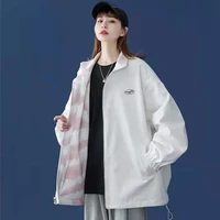 double sided jacket women 2021 new spring and autumn jacket tops fried street loose korean baseball uniform trend