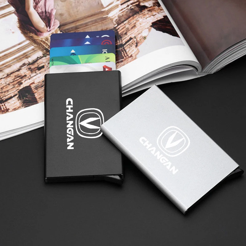 

For changan CS75 PLUS CS95 CS35 alsvin CS15 CS55 Eado Car Anti-theft Smart Thin ID Card Holder Metal Bank Credit Card Holder