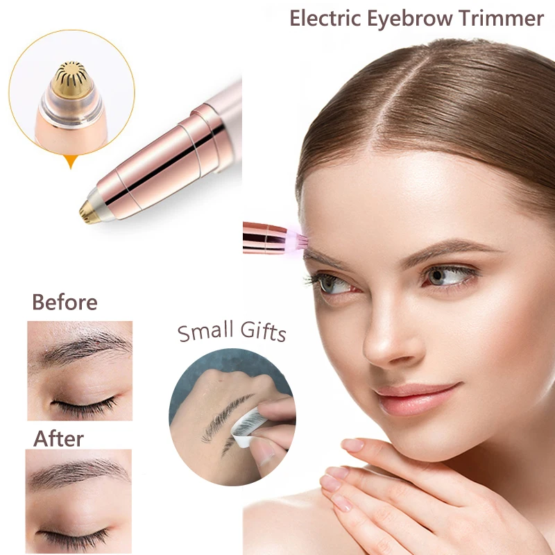 Триммер для бровей ручки удаления волос безболезненная электробритва мини