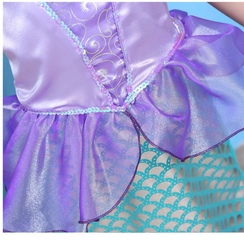 Girls Cosplay princess mermaid Ariel dress kids girl clothes children's Halloween birthday party clothing | Тематическая одежда