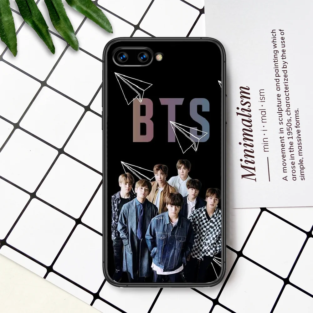 

Kpop Bangtan Boys Phone Case For Huawei Honor 6A 7A 7C 8 8A 8X 9 9X 10 10i 20 Lite Pro Play black Cover Soft Prime Painting