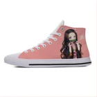 Кроссовки Kimetsu No Yaiba Kamado Nezuko мужские и женские, повседневная Тканевая обувь с аниме рассекающим демонов, легкие дышащие кеды с 3D принтом