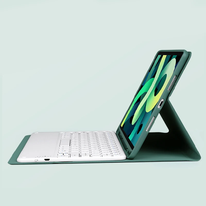 

Wireless Bluetooth Keyboard for Tablet iPad Air 4 10.9 inch / iPad pro 11 inch 2020, Comfortable Silicon Detachable Case Design