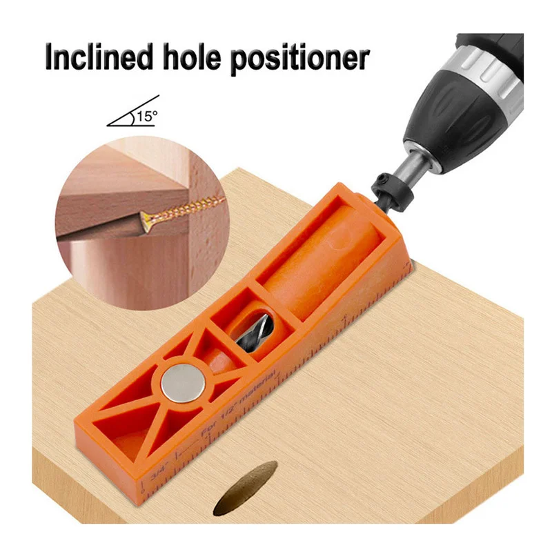 Woodworking Locator Drill Guide Set Pocket Hole Screw Jig Puncher Inclined Joint Tools Fitting Hardware | Инструменты